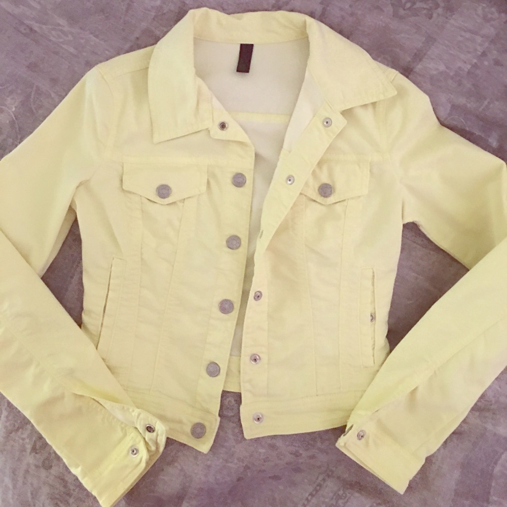 Yellow denim jacket